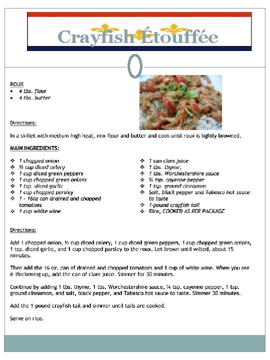 Crayfish Étouffée 