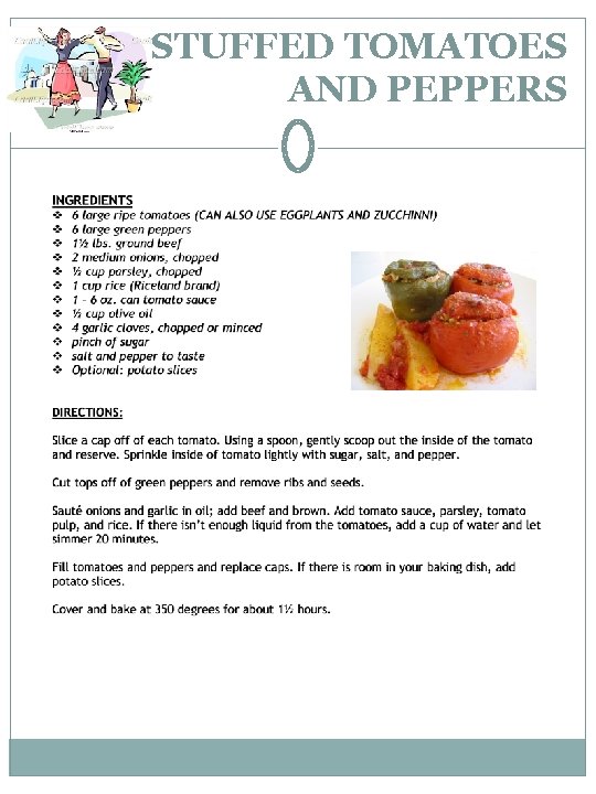 STUFFED TOMATOES AND PEPPERS 