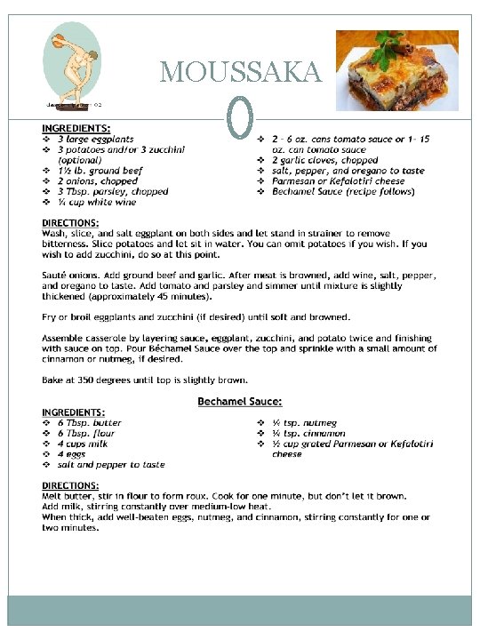MOUSSAKA 