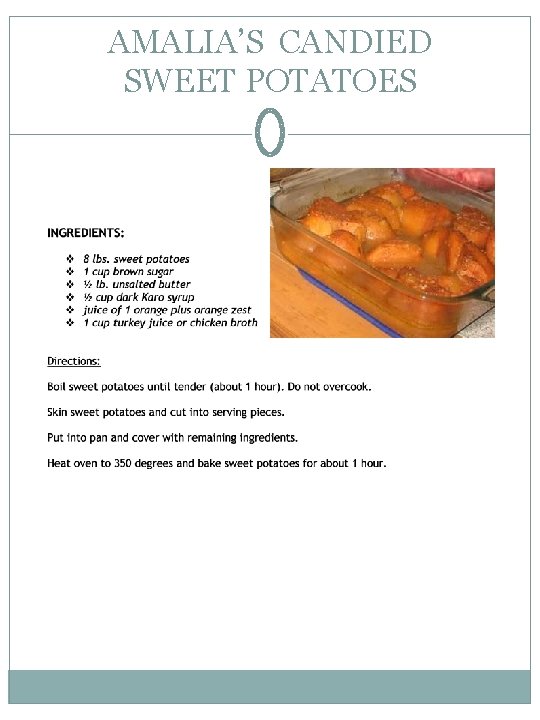 AMALIA’S CANDIED SWEET POTATOES 