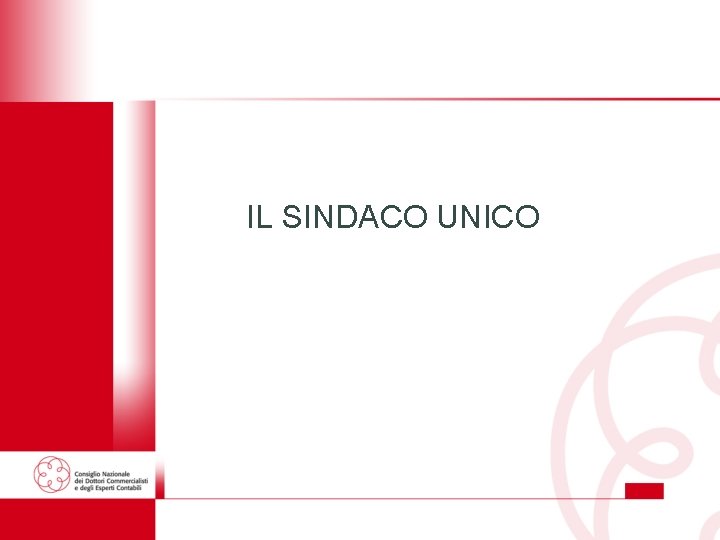 IL SINDACO UNICO IL SINDACO UNICO