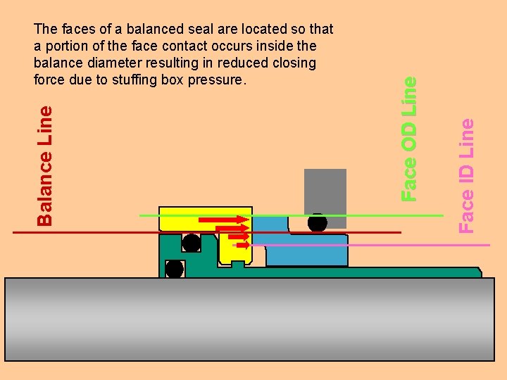 Face ID Line Face OD Line Balance Line The faces of a balanced seal