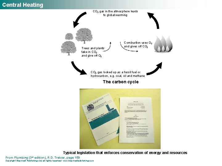 Central Heating CO 2 gas in the atmosphere leads to global warming Trees and