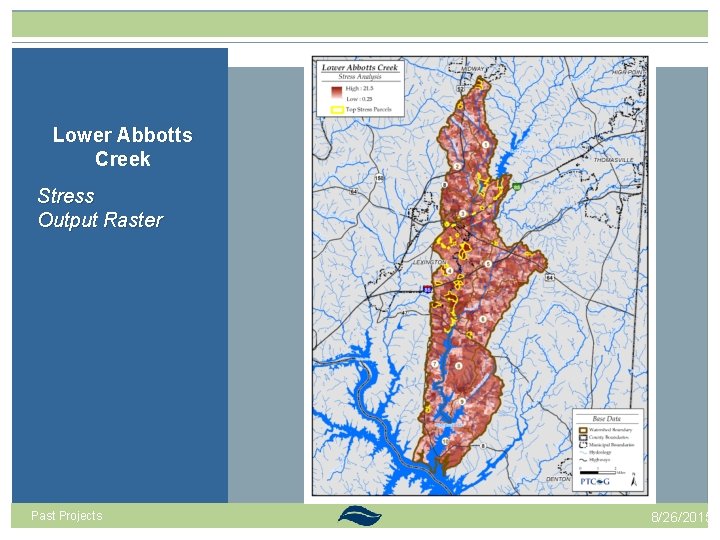 Lower Abbotts Creek Stress Output Raster Past Projects 8/26/2015 Lower Abbotts Creek Stress Output Raster Past Projects 8/26/2015