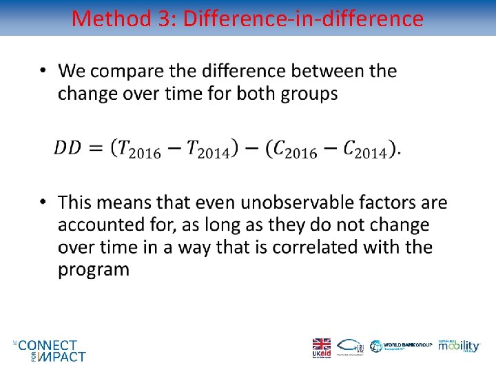 Method 3: Difference-in-difference • 