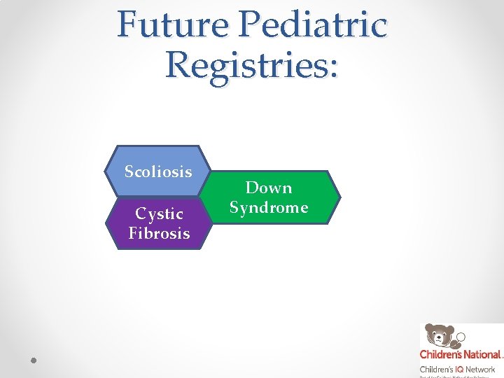 Future Pediatric Registries: Scoliosis Cystic Fibrosis Down Syndrome 