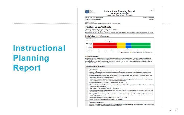 Instructional Planning Report ©Copyright 2017 Renaissance Learning, Inc. All rights reserved. 46 