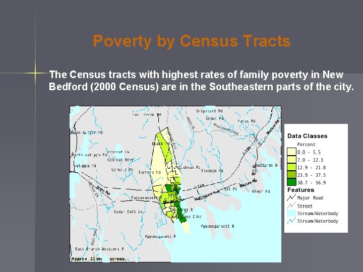 Poverty by Census Tracts The Census tracts with highest rates of family poverty in