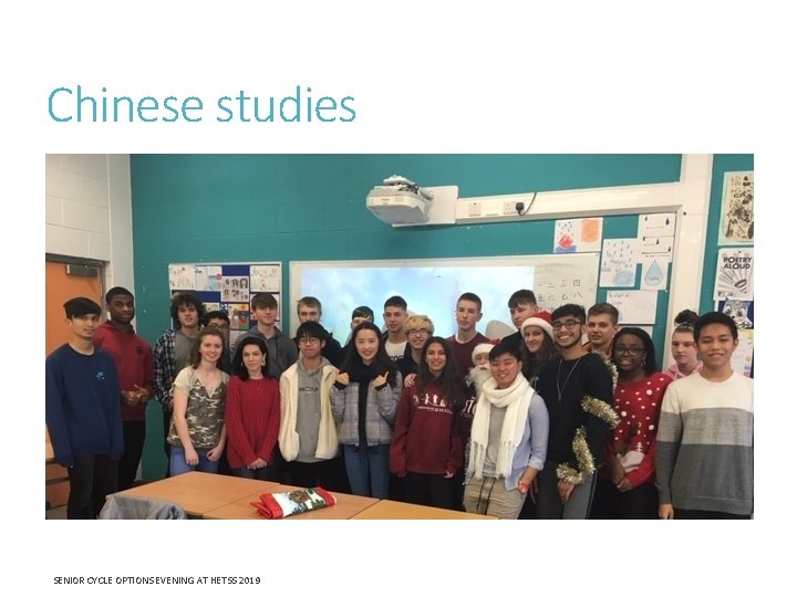 Chinese studies SENIOR CYCLE OPTIONS EVENING AT HETSS 2019 