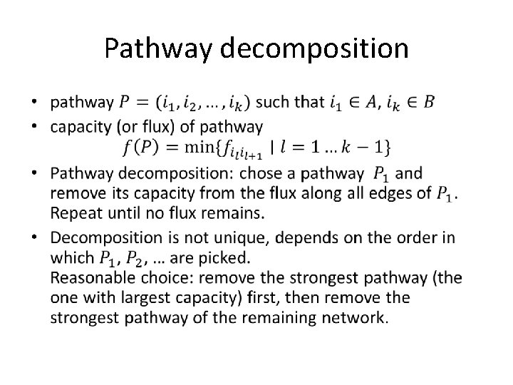 Pathway decomposition • 