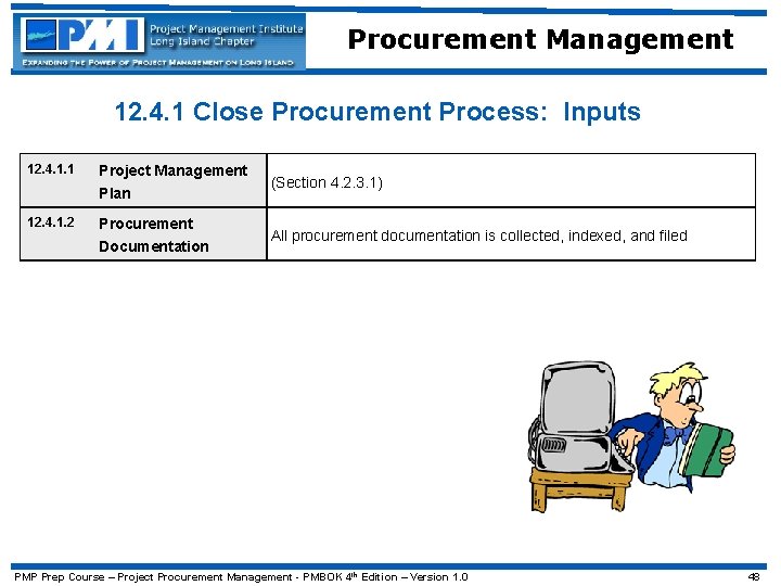 Procurement Management 12. 4. 1 Close Procurement Process: Inputs 12. 4. 1. 1 Project