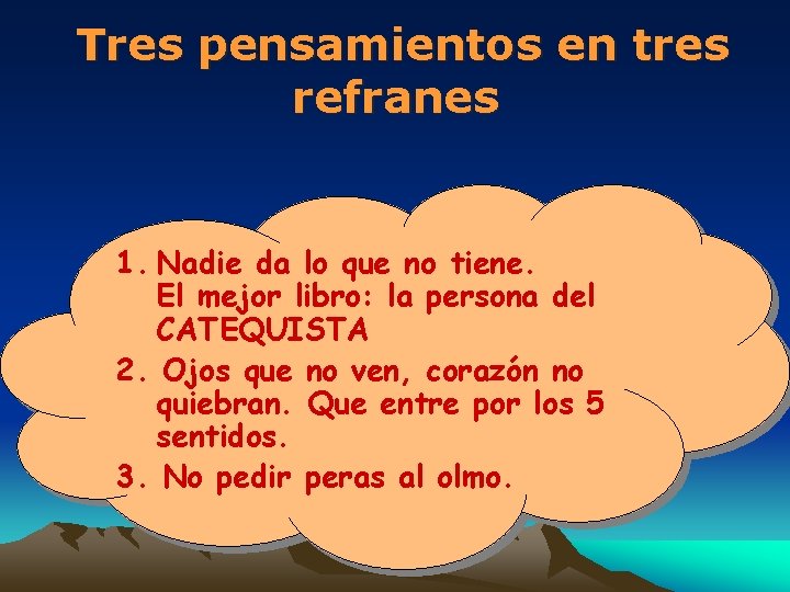 Tres pensamientos en tres refranes 1. Nadie da lo que no tiene. El mejor Tres pensamientos en tres refranes 1. Nadie da lo que no tiene. El mejor