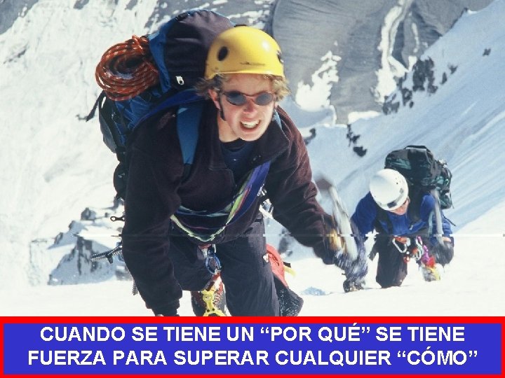 CUANDO SE TIENE UN “POR QUÉ” SE TIENE FUERZA PARA SUPERAR CUALQUIER “CÓMO” CUANDO SE TIENE UN “POR QUÉ” SE TIENE FUERZA PARA SUPERAR CUALQUIER “CÓMO”