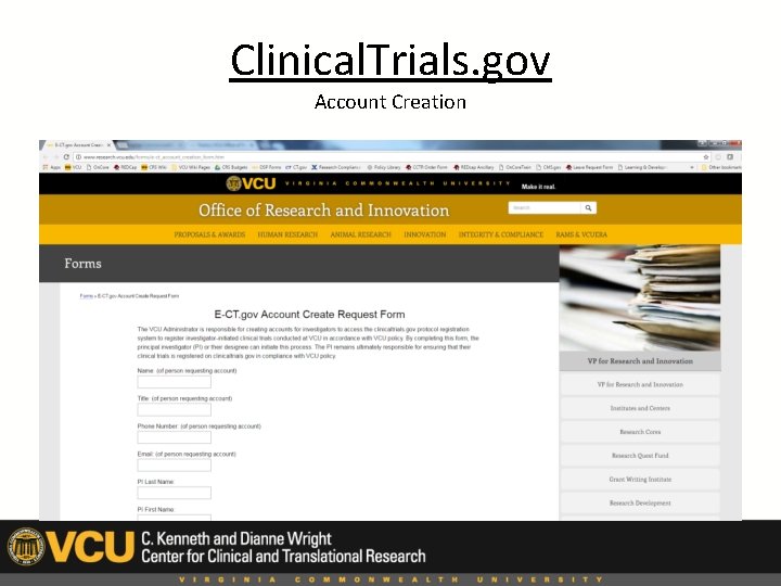 Clinical. Trials. gov Account Creation 