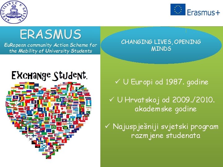 ERASMUS Eu. Ropean community Action Scheme for the Mobility of University Students CHANGING LIVES,