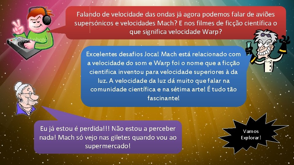 Falando de velocidade das ondas já agora podemos falar de aviões supersónicos e velocidades