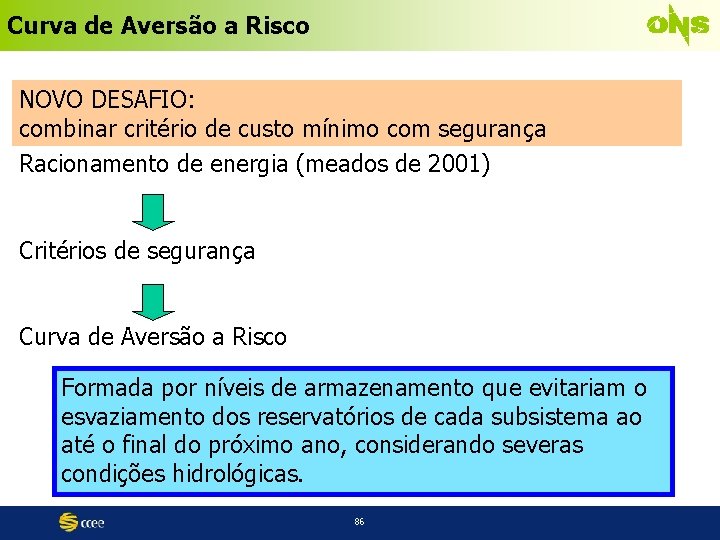 Curva de Aversão a Risco NOVO DESAFIO: combinar critério de custo mínimo com segurança