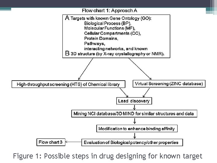 Figure 1: Possible steps in drug designing for known target 