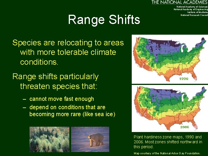 Range Shifts National Academy of Sciences National Academy of Engineering Institute of Medicine National