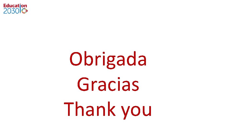 Obrigada Gracias Thank you 