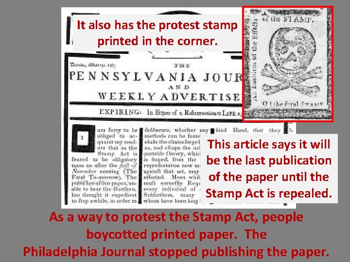 It also has the protest stamp printed in the corner. This article says it