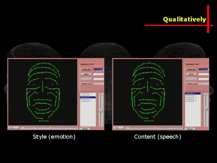 Qualitatively changing Style (emotion) Content (speech) 