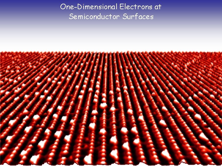 One-Dimensional Electrons at Semiconductor Surfaces One-Dimensional Electrons at Semiconductor Surfaces