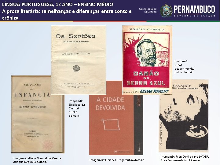 LÍNGUA PORTUGUESA, 1º ANO – ENSINO MÉDIO A prosa literária: semelhanças e diferenças entre