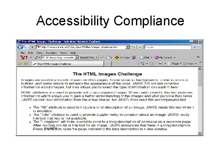 Accessibility Compliance 