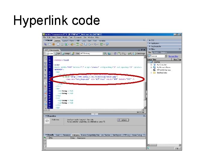 Hyperlink code 