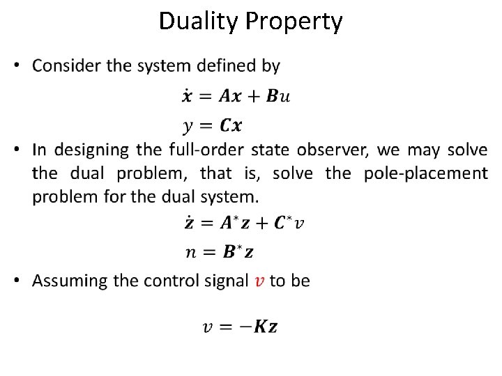 Duality Property • 