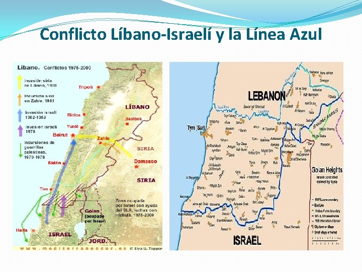 Conflicto Líbano-Israelí y la Línea Azul Conflicto Líbano-Israelí y la Línea Azul