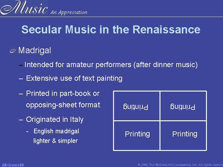 An Appreciation Secular Music in the Renaissance Madrigal – Intended for amateur performers (after An Appreciation Secular Music in the Renaissance Madrigal – Intended for amateur performers (after