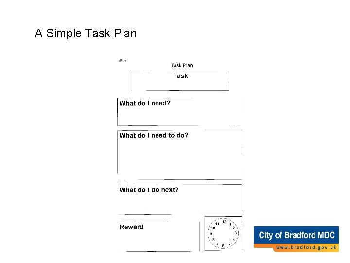 A Simple Task Plan A Simple Task Plan