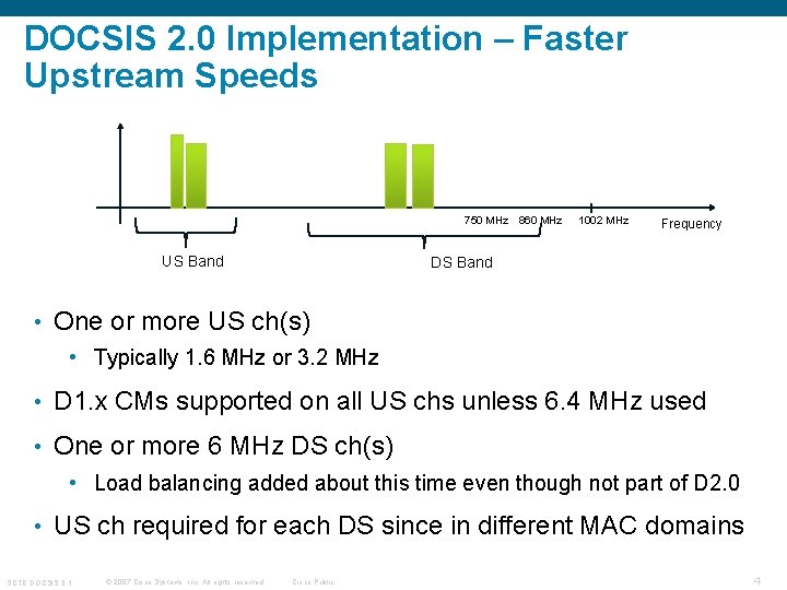 DOCSIS 2. 0 Implementation – Faster Upstream Speeds 750 MHz 860 MHz US Band DOCSIS 2. 0 Implementation – Faster Upstream Speeds 750 MHz 860 MHz US Band