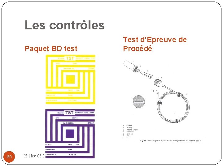 Les contrôles Paquet BD test 60 H. Ney 05. 02. 2013 Test d’Epreuve de