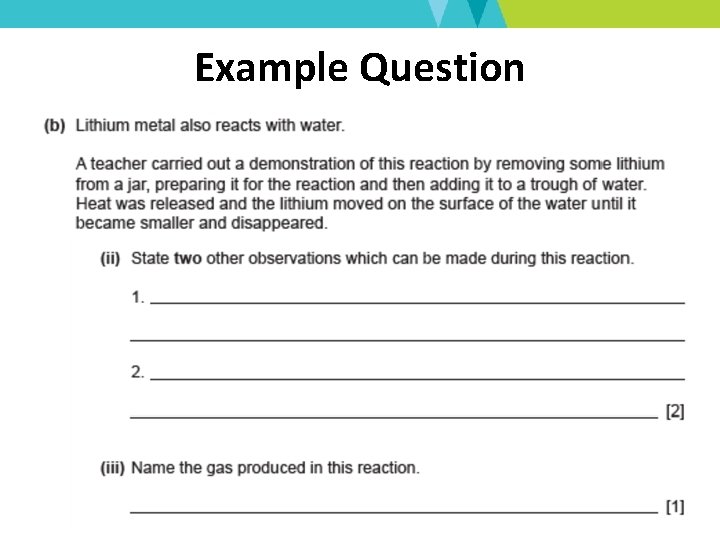 Example Question 