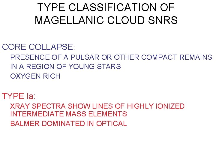 TYPE CLASSIFICATION OF MAGELLANIC CLOUD SNRS CORE COLLAPSE: PRESENCE OF A PULSAR OR OTHER