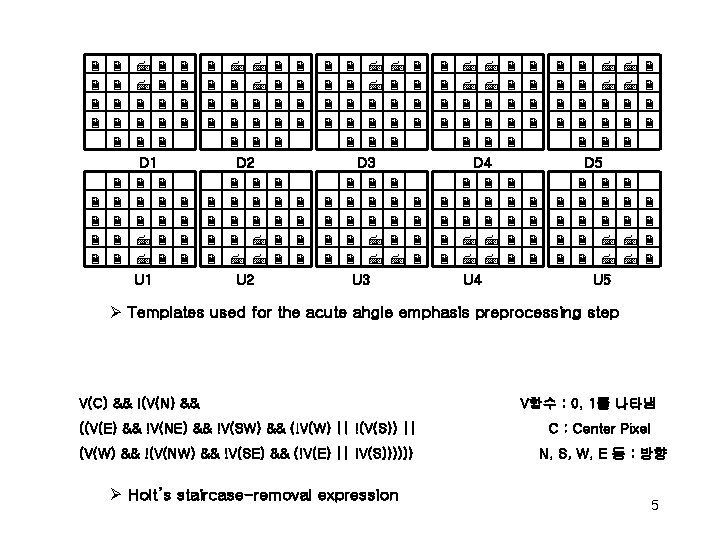 V Stentiford Zhangsuen Holt Combined Algorithm Smoothing Step