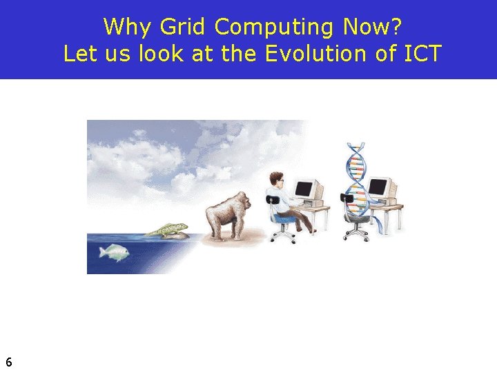 Why Grid Computing Now? Let us look at the Evolution of ICT 6 