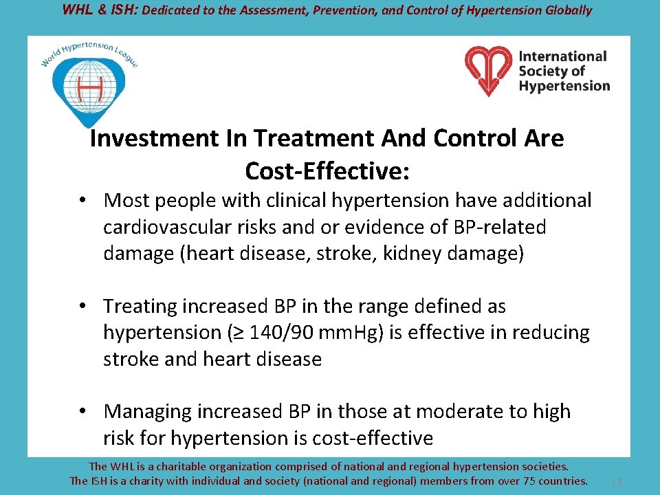 WHL & ISH: Dedicated to the Assessment, Prevention, and Control of Hypertension Globally Investment