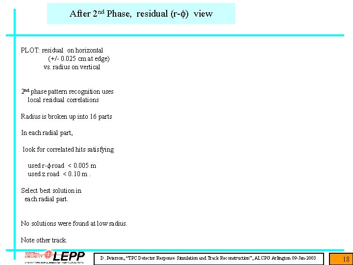 After 2 nd Phase, residual (r-f) view PLOT: residual on horizontal (+/- 0. 025