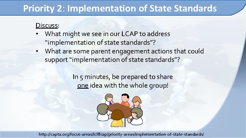 Priority 2: Implementation of State Standards Discuss: • What might we see in our Priority 2: Implementation of State Standards Discuss: • What might we see in our