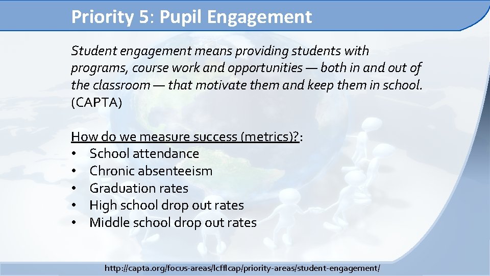 Priority 5: Pupil Engagement Student engagement means providing students with programs, course work and Priority 5: Pupil Engagement Student engagement means providing students with programs, course work and
