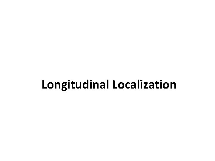 Longitudinal Localization 