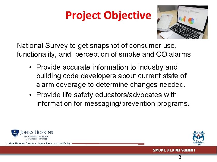 Project Objective National Survey to get snapshot of consumer use, functionality, and perception of