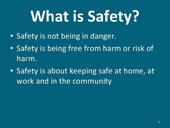 What Is Safety?
