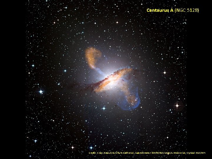 Centaurus A (NGC 5128) Credit: X-ray: NASA/CXC/Cf. A/R. Kraft et al. ; Submillimeter: MPIf.