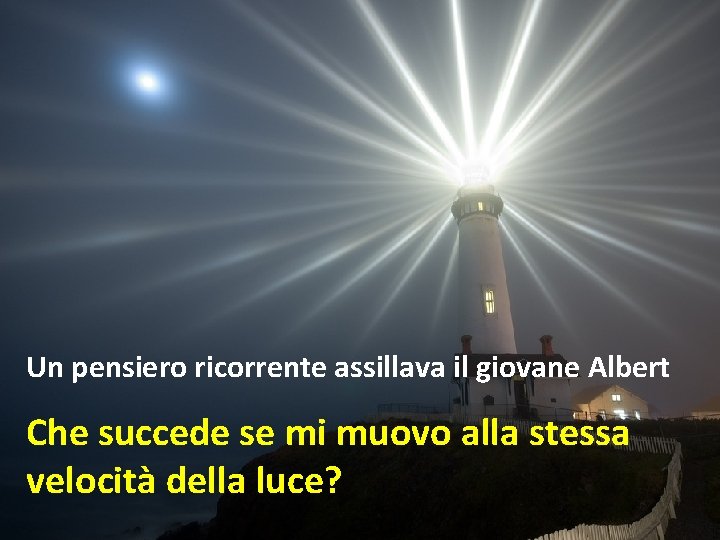 Un pensiero ricorrente assillava il giovane Albert Che succede se mi muovo alla stessa