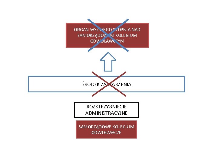 ORGAN WYŻSZEGO STOPNIA NAD SAMORZĄDOWYM KOLEGIUM ODWOŁAWCZYM ŚRODEK ZASKARŻENIA ROZSTRZYGNIĘCIE ADMINISTRACYJNE SAMORZĄDOWE KOLEGIUM ODWOŁAWCZE